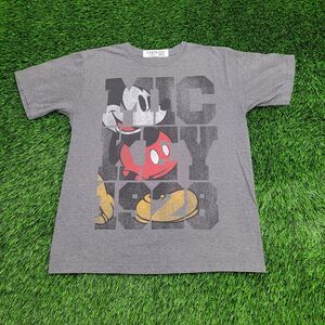 Disney Mickey-Mouse Shirt Small 20x24 Baggy Gray